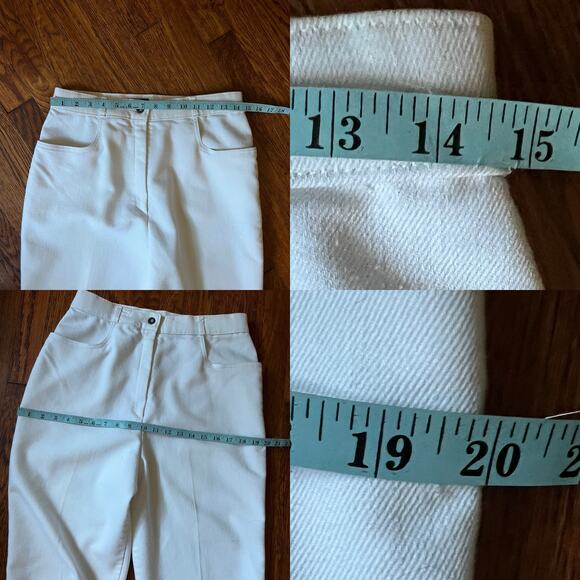 Vintage Koret City Blues Jeans Size 8 Women White Mom Jeans Bootcut High Rise - Picture 10 of 17